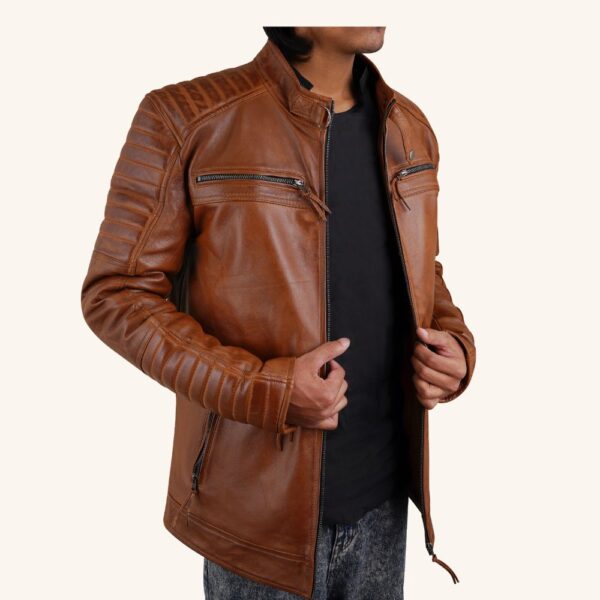 biker herren lederjacke