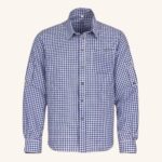 Blau-Weißes Trachtenhemd für Herren